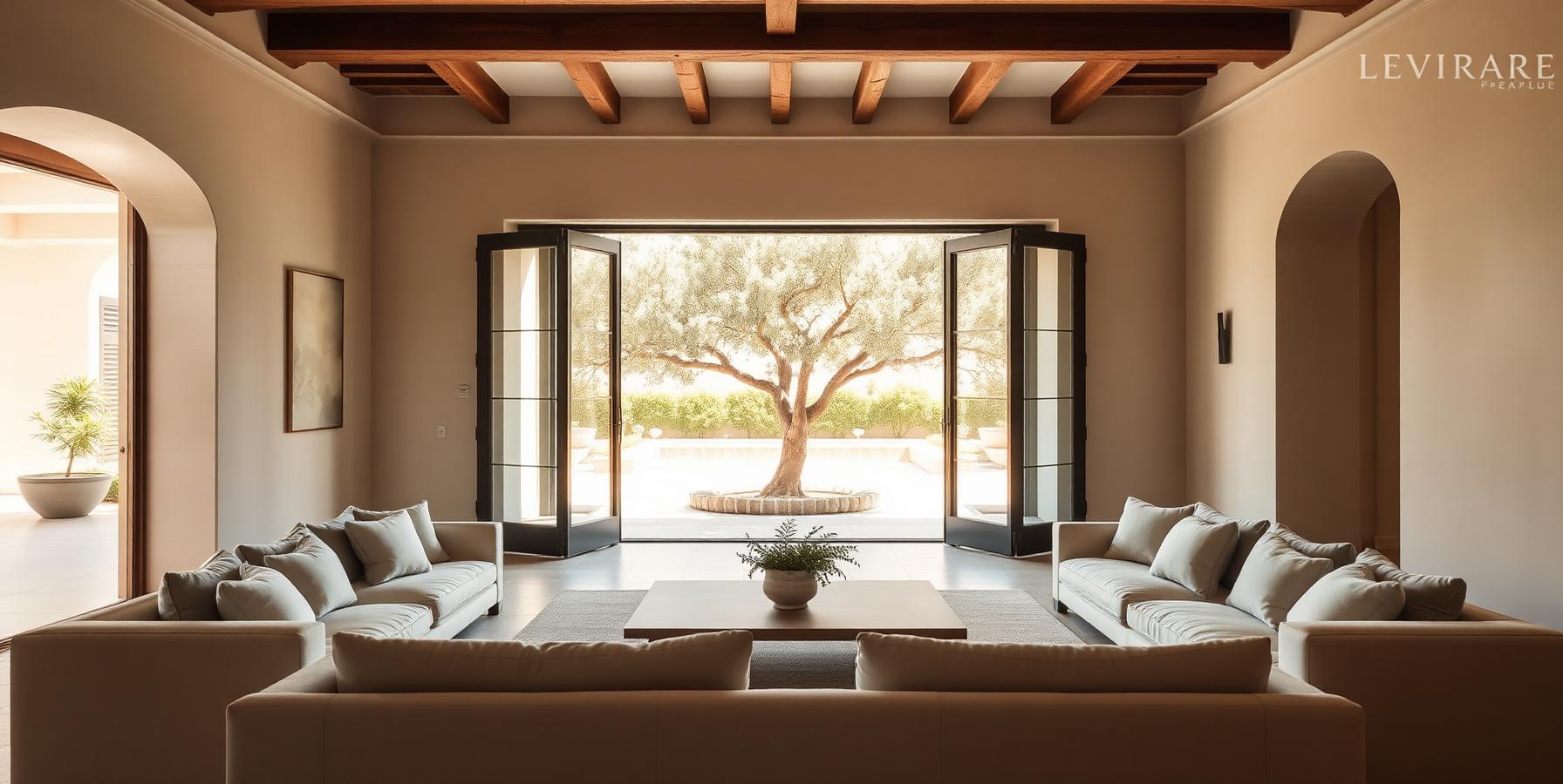 Villa terrace overlooking the Mediterranean